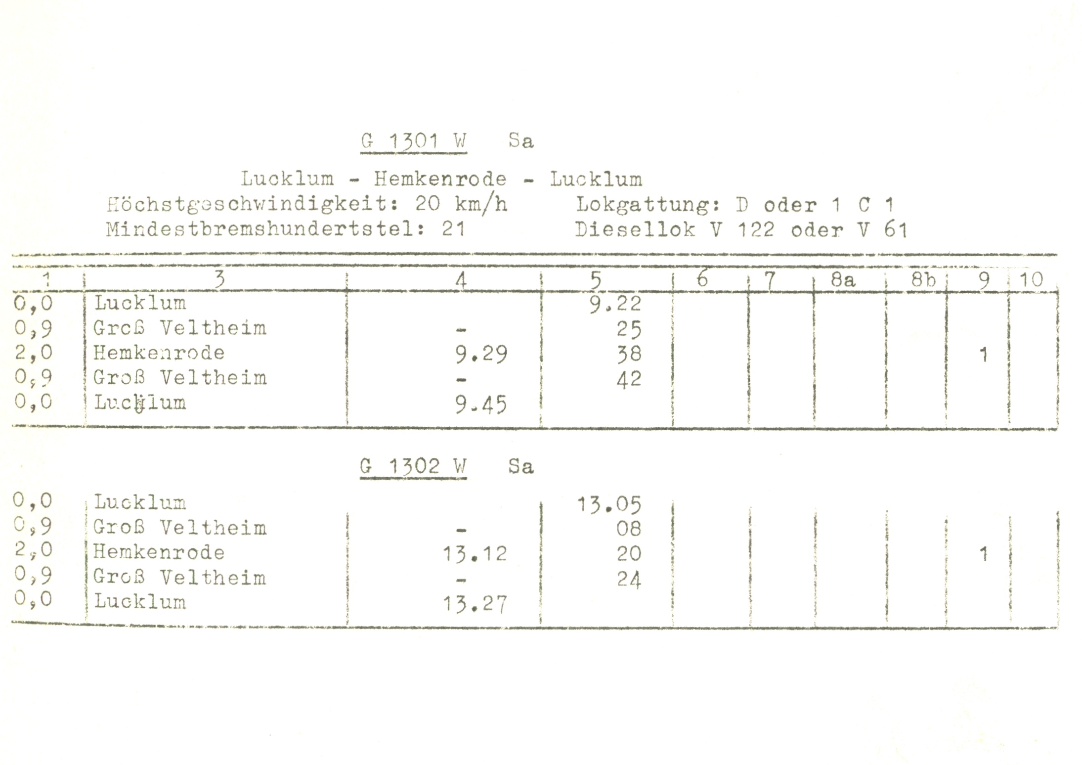 Buchfahrplan 1966