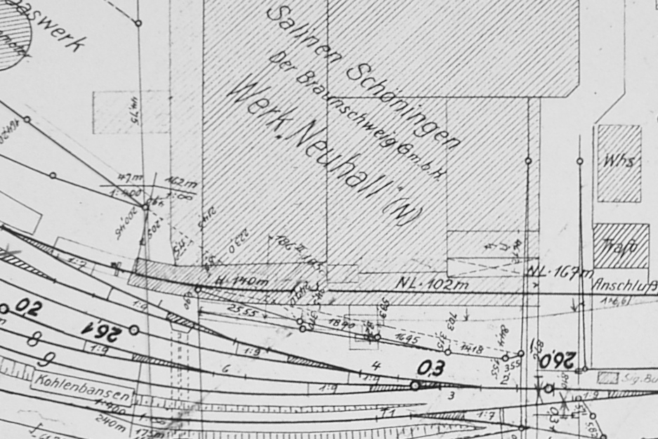 Ausschnitt aus dem Gleisplan